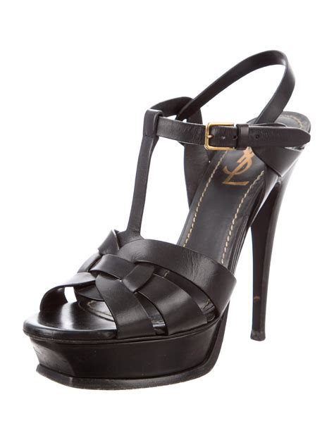 ysl tribute platform|ysl tribute sandals with tights.